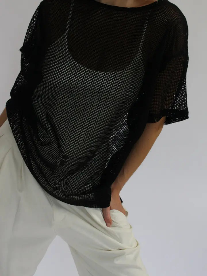 Tristan Netted Cotton Tee