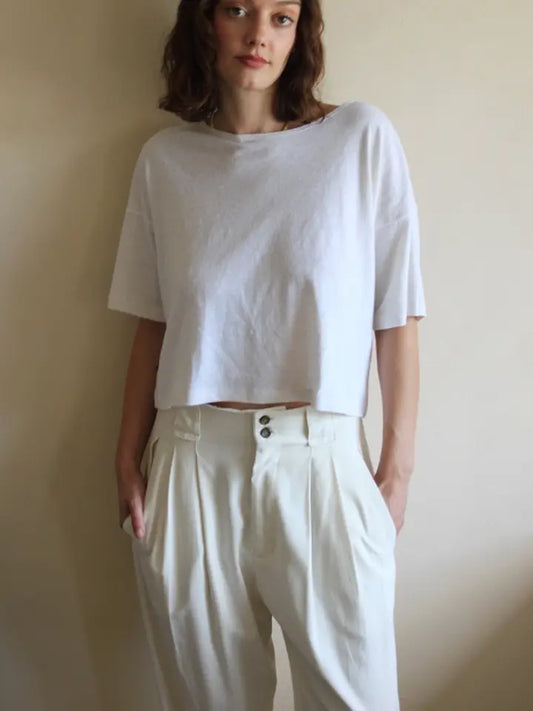 Lenny Hemp Jersey Cropped Tee