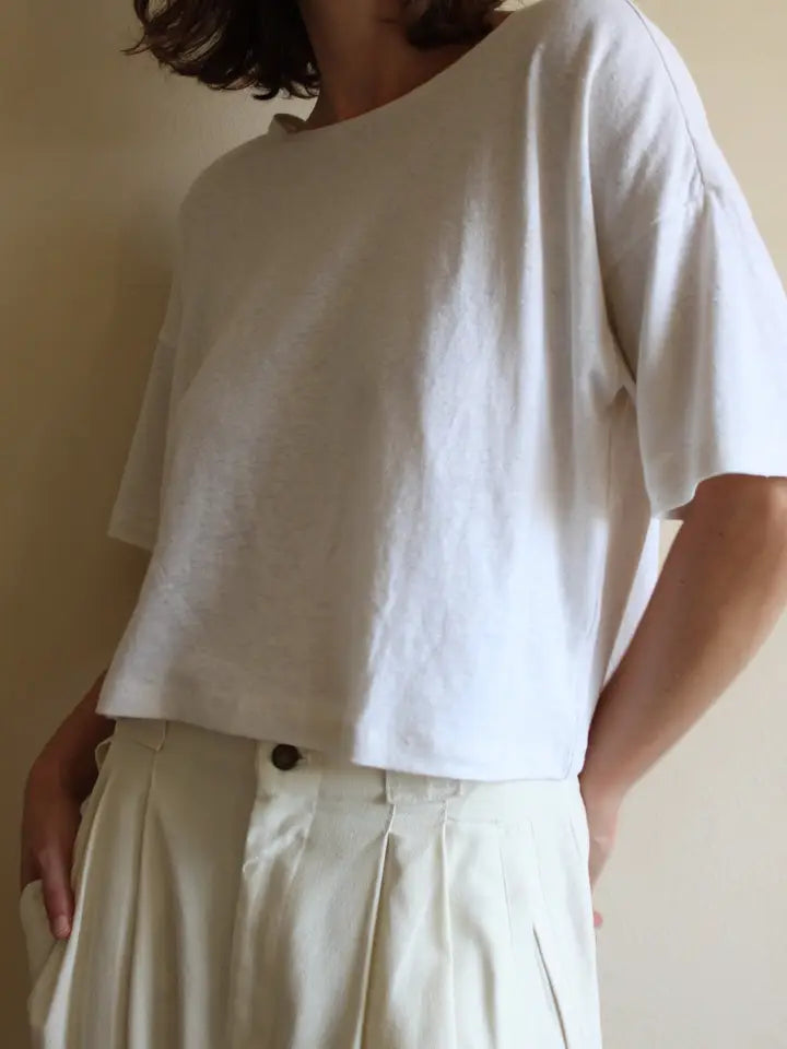 Lenny Hemp Jersey Cropped Tee