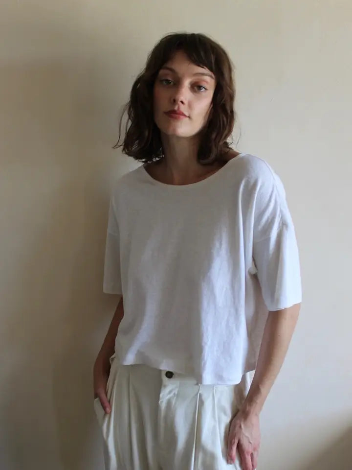 Lenny Hemp Jersey Cropped Tee